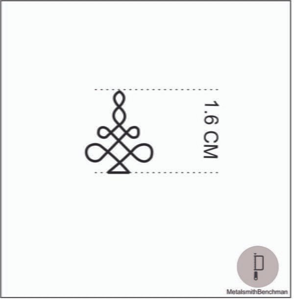 Silver Nose pin Size image