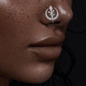 silver antique nose pin