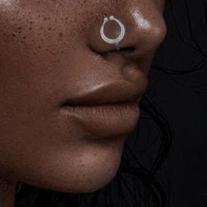 silver nose pin without piercing
