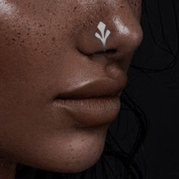 silver nose pin stud