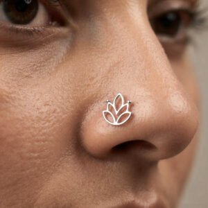 silver nose pin without piercing