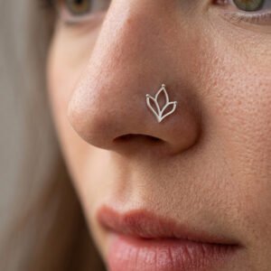 silver nose ring stud