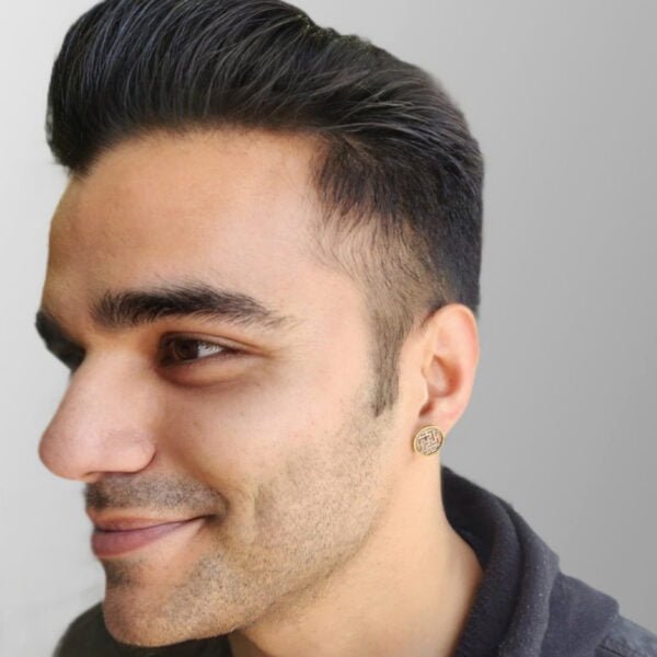 Mens Ear Stud in Silver
