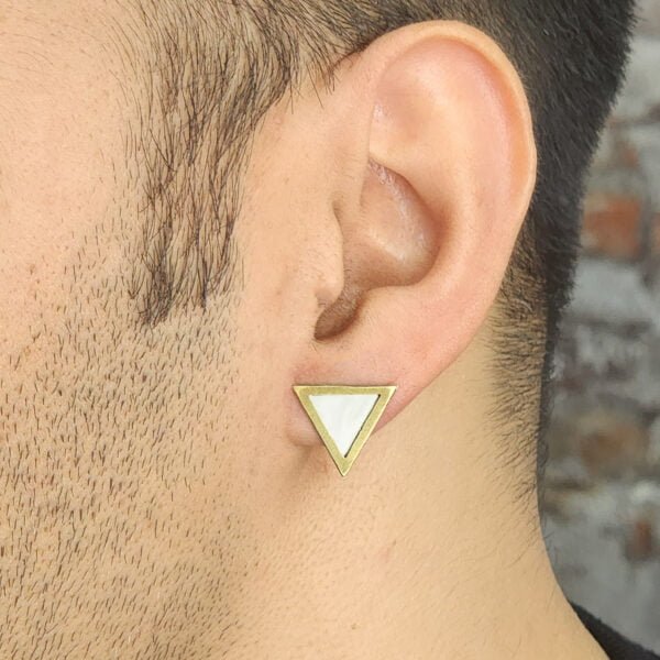 silver ear studs for men