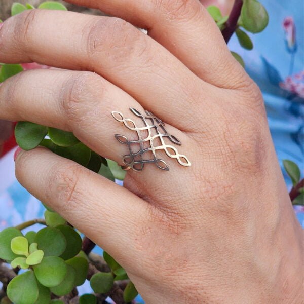 Big silver ring for women