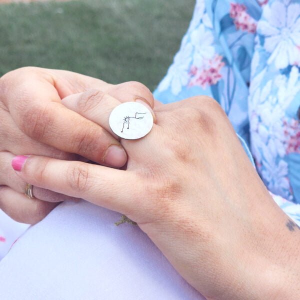 designer silver ring womens