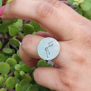 designer silver ring womens