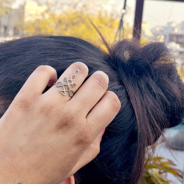 Long Silver Ring Design
