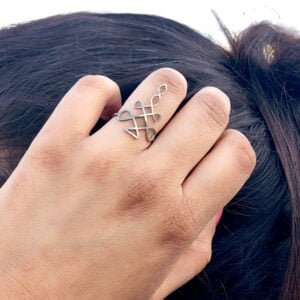 Long Silver Ring Design