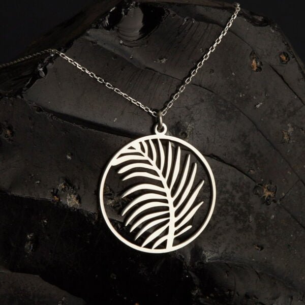 Silver Delicate Pendant for Gifting Leaf