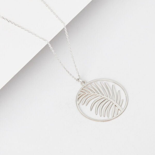 Silver Delicate Pendant for Gifting Leaf