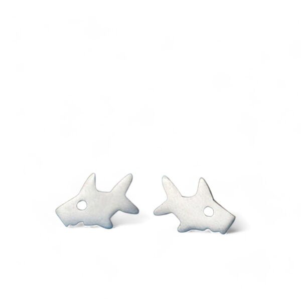 Baby Shark Silver Earrings