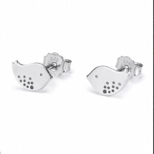 Cute Bird Earrings in Silver