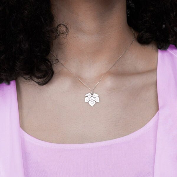 Maple Leaf Silver Pendant