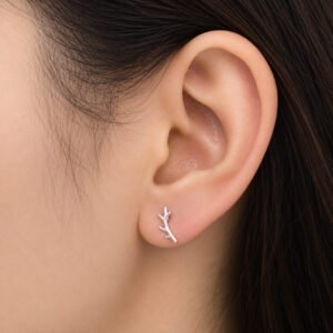 Delicate Silver Tiny Earrings