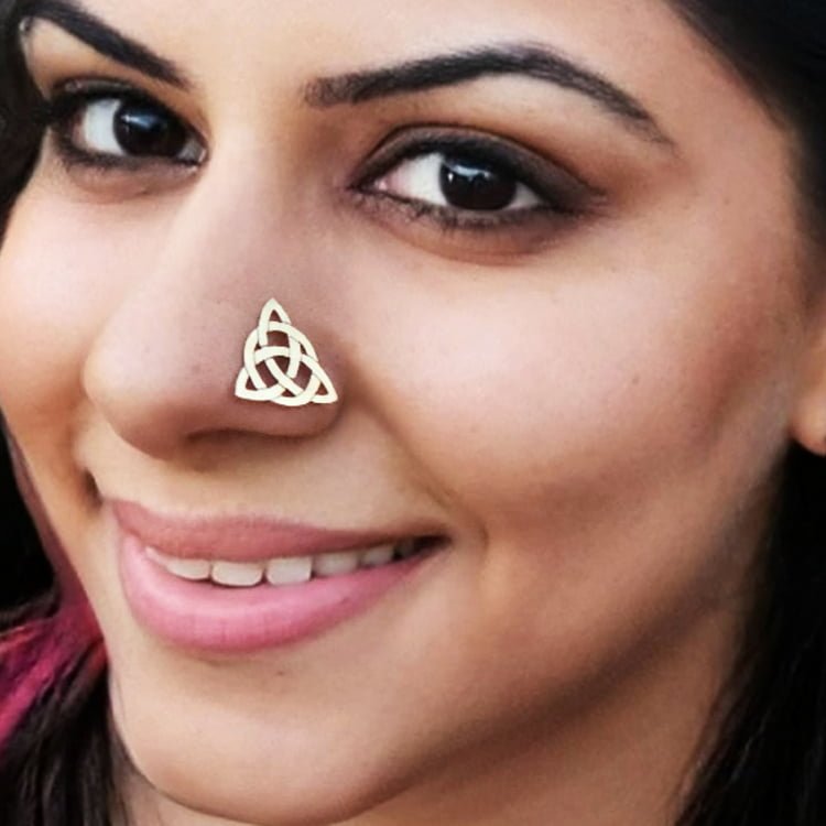 ladies nose pin design