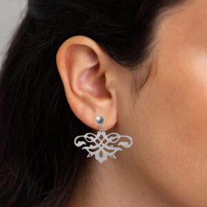 pure silver earrings design