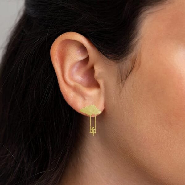 long silver earrings for Girls
