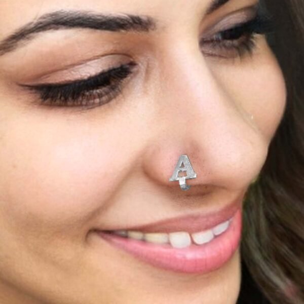 silver nose pin with no piercing
