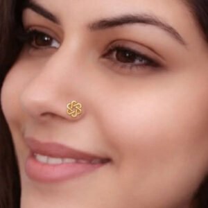 modern small nose pin Silver