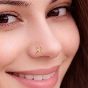 indian traditional Silver nosepin