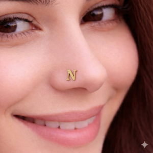 women's silver nose stud
