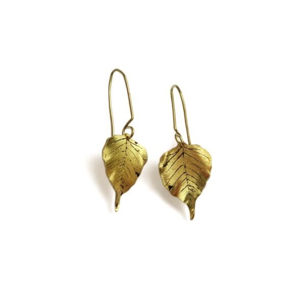 Leaf Earrings Gold