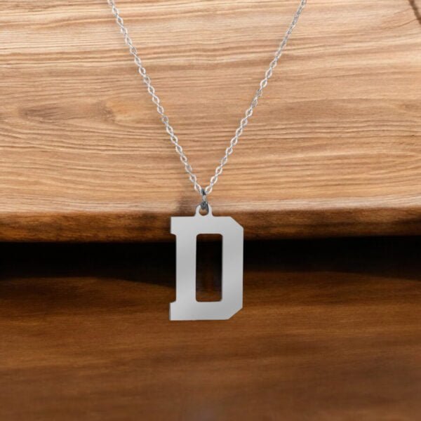 Silver alphabet pendant