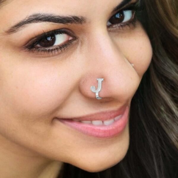 Silver nose ring stud