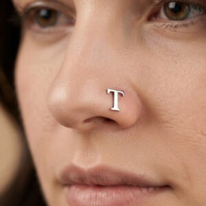Silver nose studs