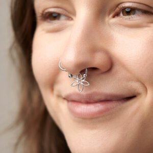 fake septum nose ring gold