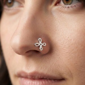 little silver nose pin