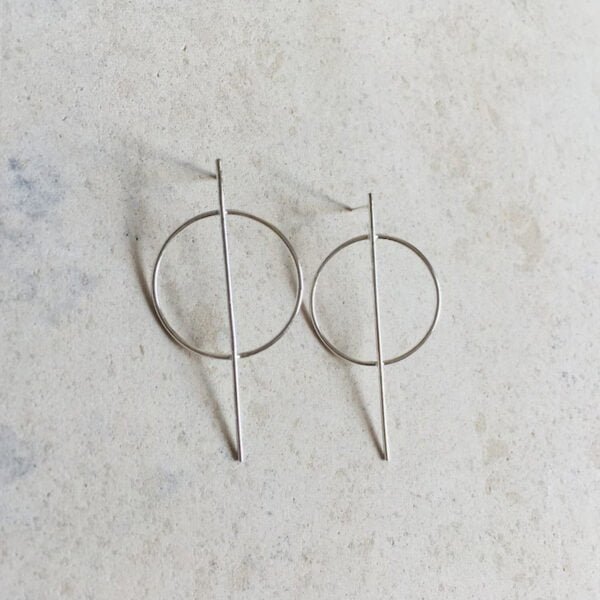 long silver earrings