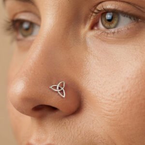 silver naak ki nose pin