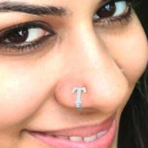 Silver nose studs