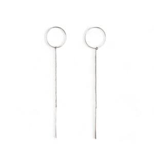 simple silver chain earrings