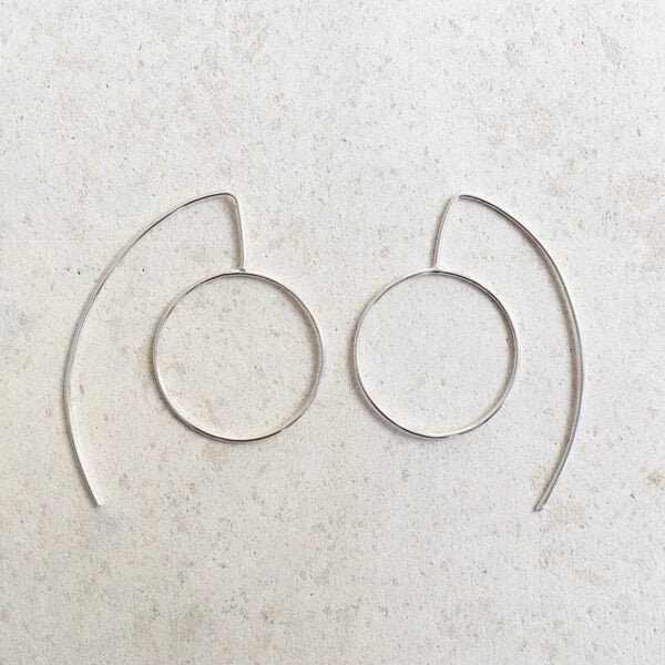 simple silver wire earrings