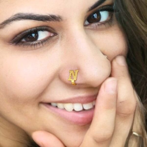 women's silver nose stud