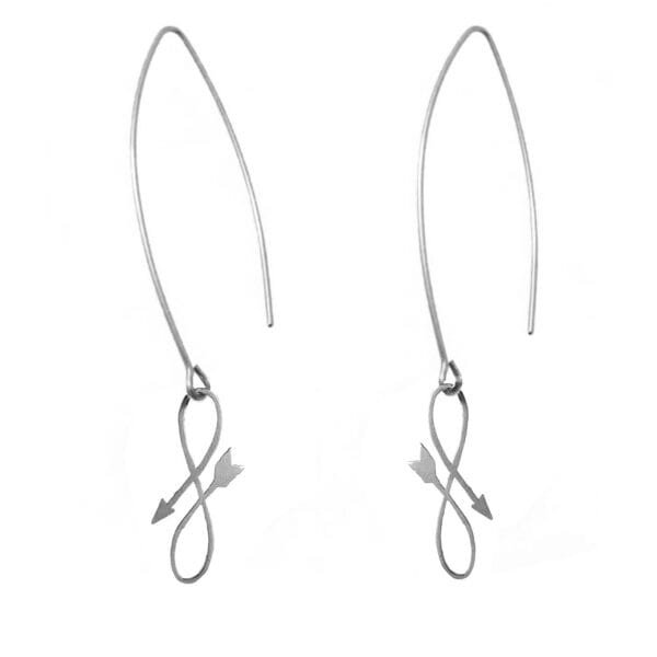 silver drop earrings