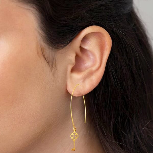 gold dangle earrings