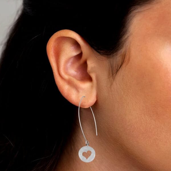 heart earrings Silver