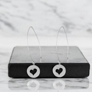 heart earrings Silver