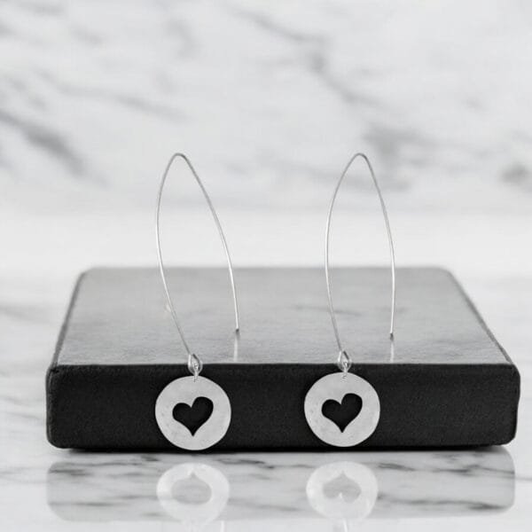 heart earrings Silver