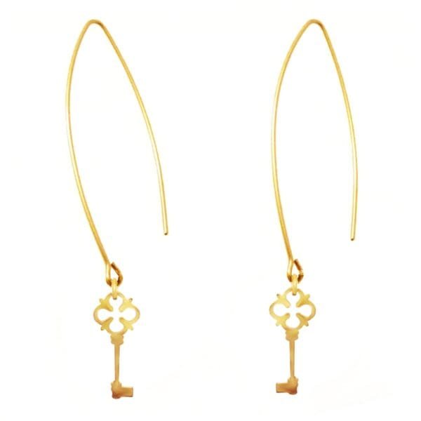 gold dangle earrings