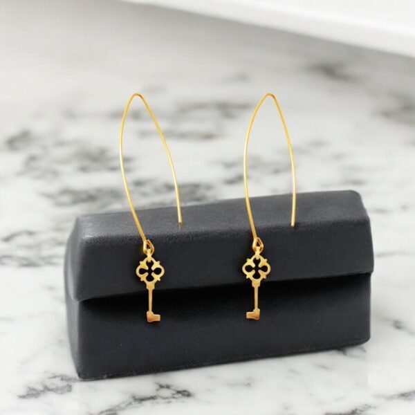 gold dangle earrings
