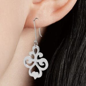 Silver girls earrings