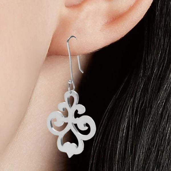 Silver girls earrings