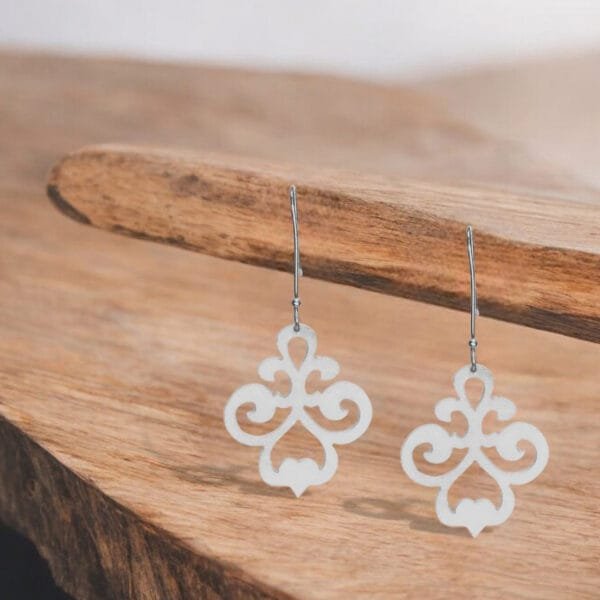 Silver girls earrings