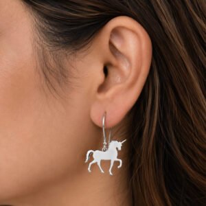 silver design earrings