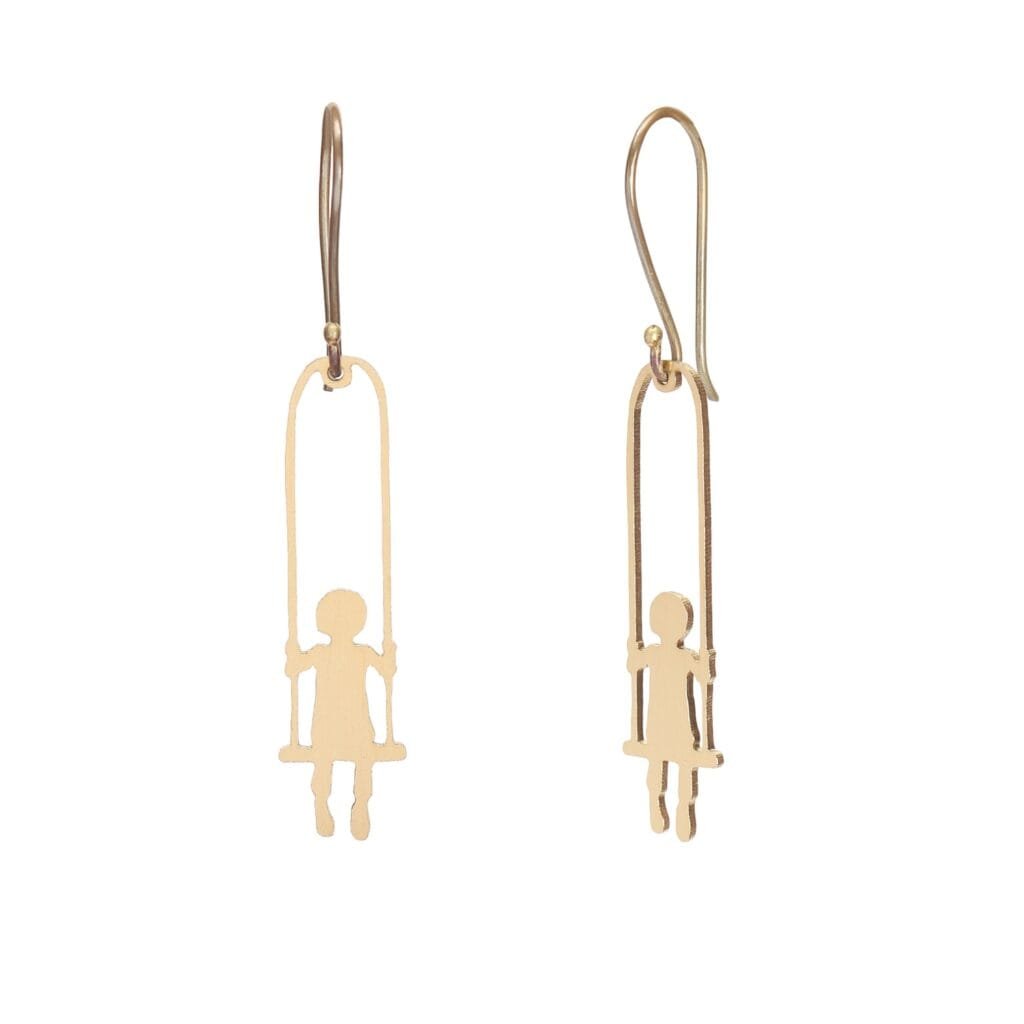 Silver Ear Ring Designs Swing Dangle Golden & Silver Ear Ring Design Handmade for Girls